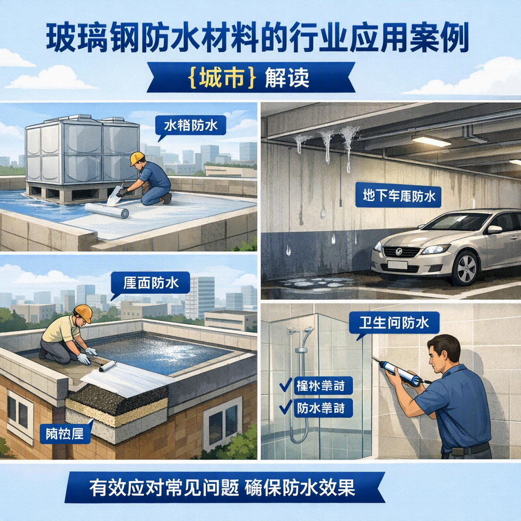 玻璃钢防水材料的行业应用案例,巴中解读